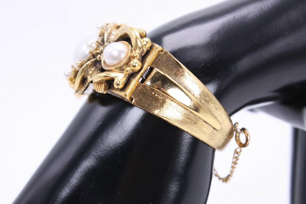 Ravana Signed Hinged Cuff Bracelet