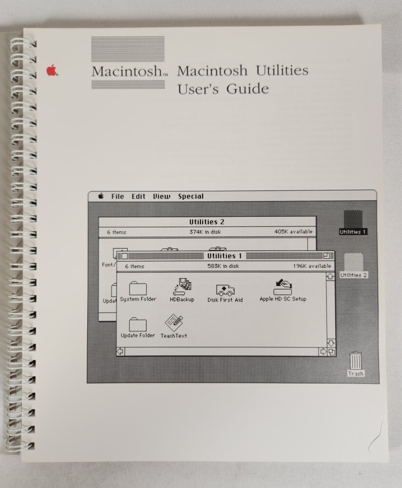 Apple Computer Macintosh Utilities User's Guide 1987 Manual ~ Vintage Computing