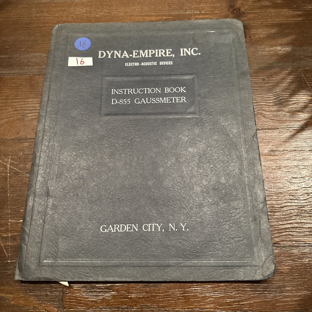 Dyna-Empire D-855 Gaussmeter Instruction Book