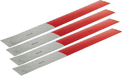 REFLECTIVE CONSPICUITY STRIPS  (4-PACK) DOT C2 APPROVED  18"