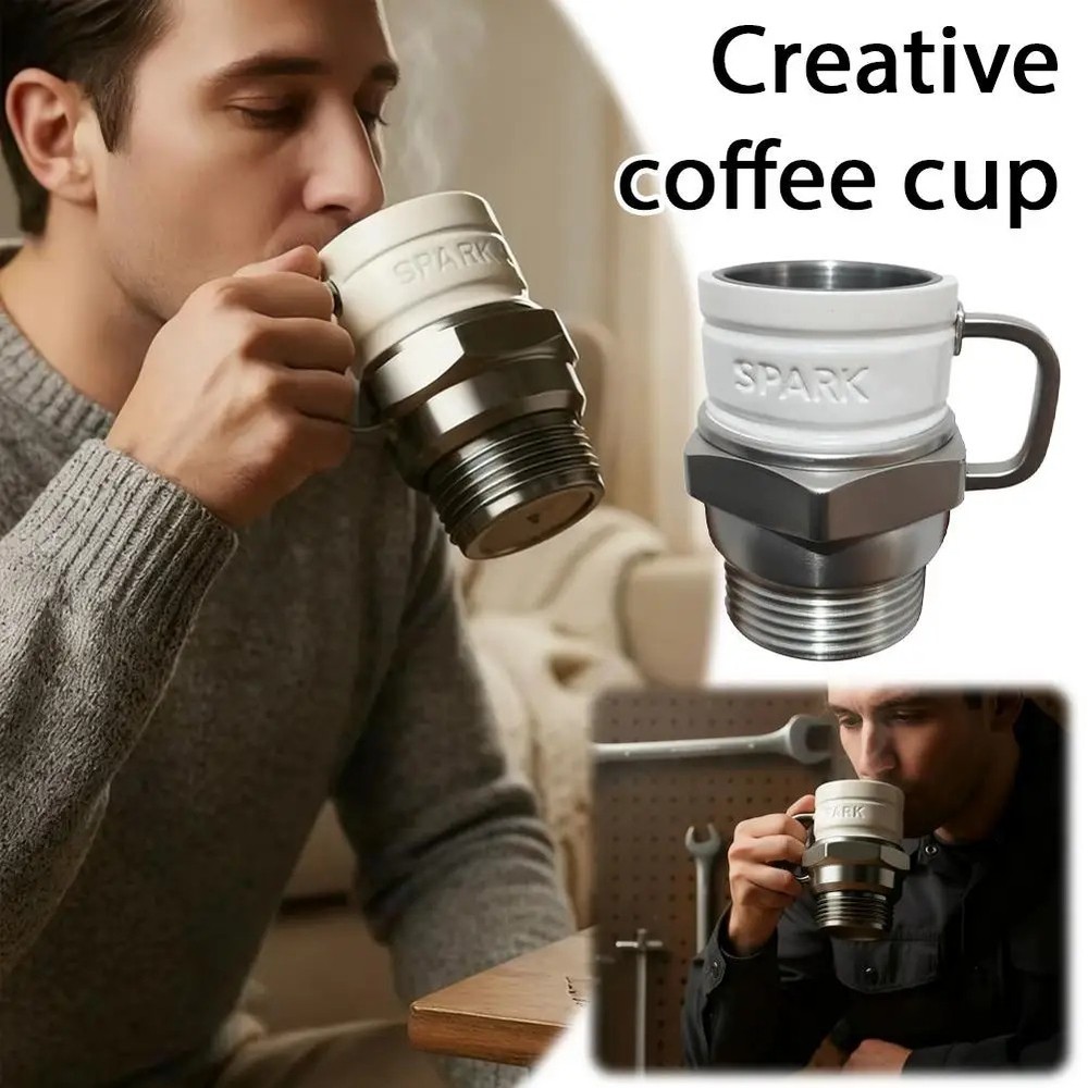 Spark Plug Coffee Mug Creative Engine Design Cup for Car Lovers
