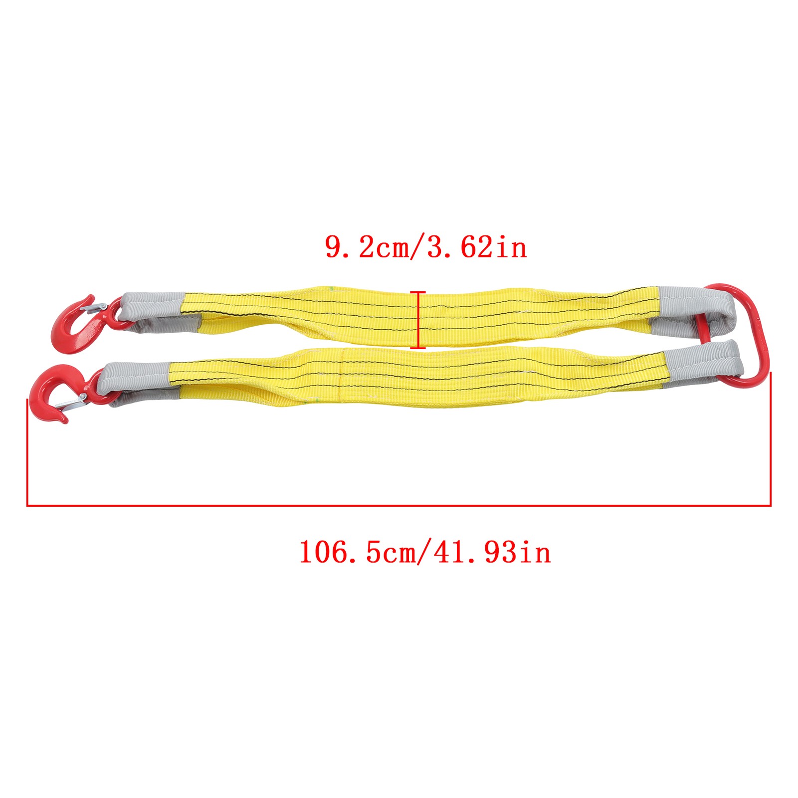 Lifting Slings Straps With Hooks 3.3Feet Two Leg Bridle Web Sling 4409 lbs