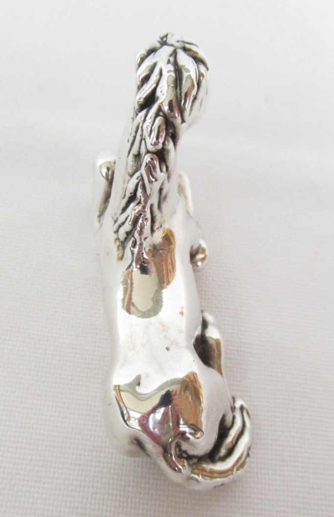 Vintage Miniature Sterling Silver Lying Down Horse Pony Animal Figurine