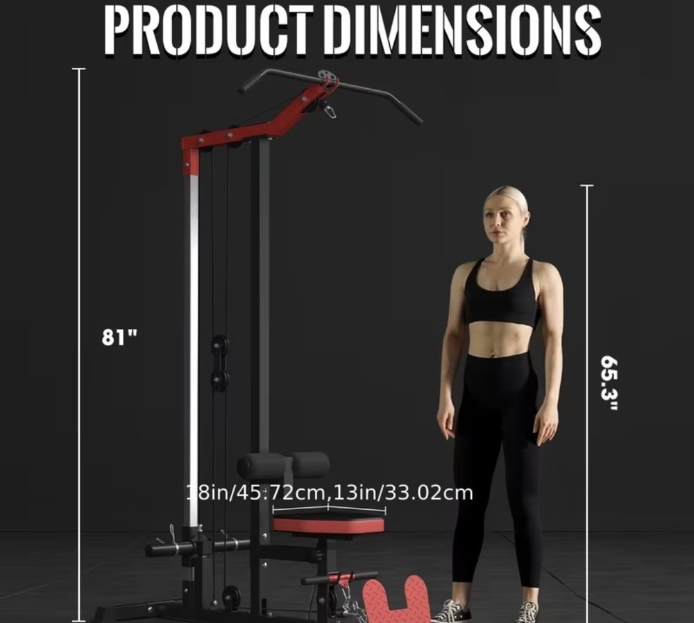 HEAVY DUTY Multi-Functional Back Machine LAT Tower Pull-Down Row WE SHIP OVERSEA