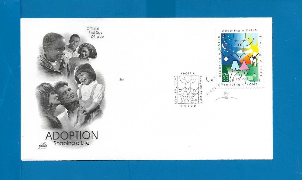 Scott 3398 Adoption May 10, 2000 Artcraft FDC NSPC