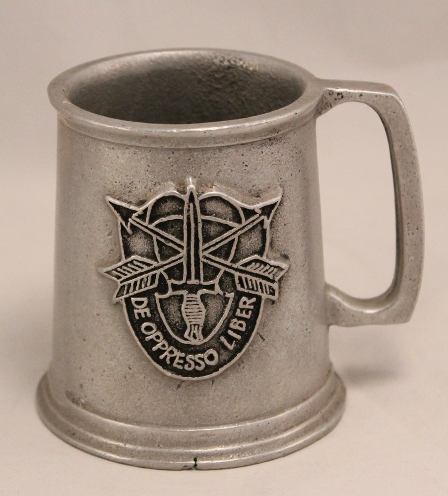 Original Pewter Special Forces  "De Oppresso Liber"  Mug Tankard Cup