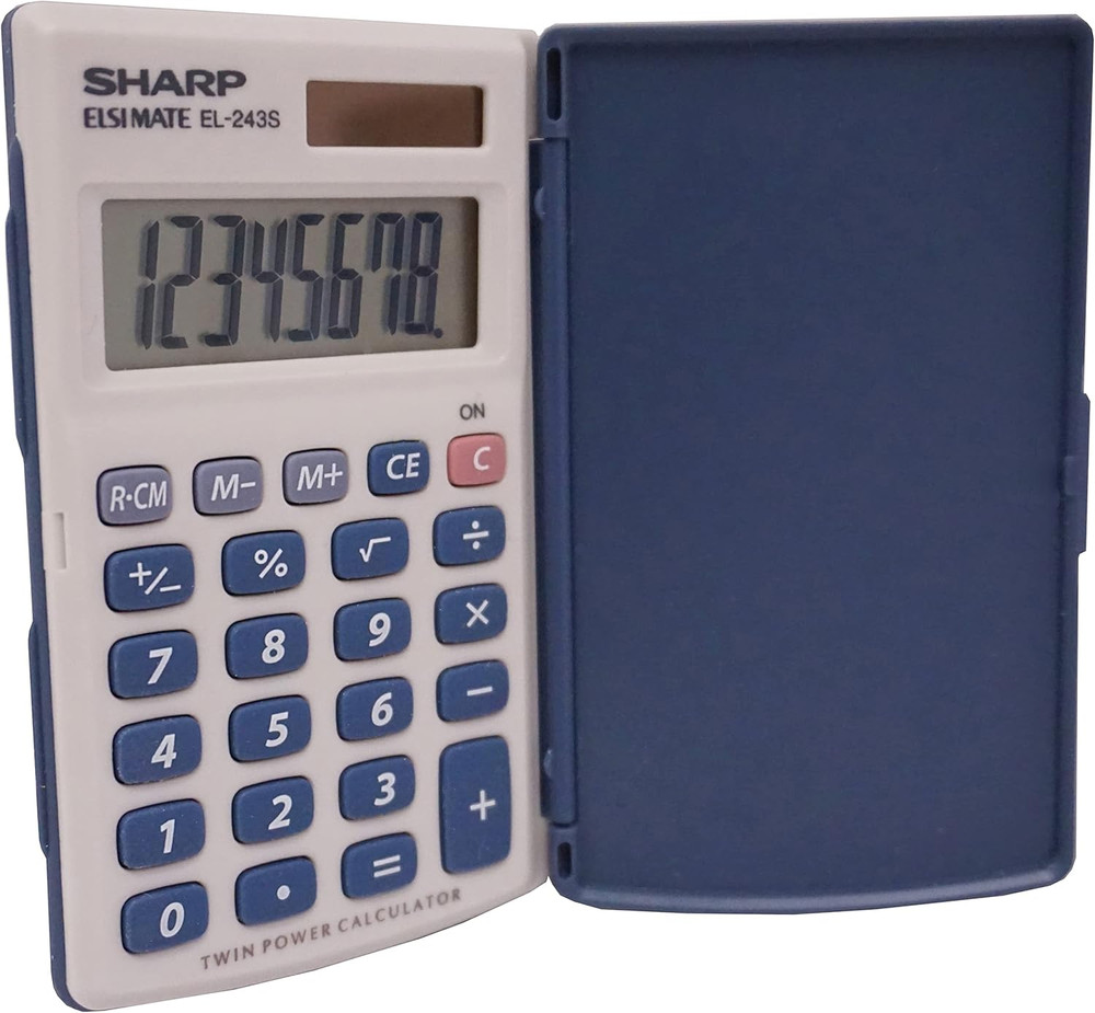 Sharp Calculators EL-243SB 8-Digit Pocket Calculator