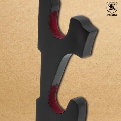 Double Sword Wall Mount | Katana/Samurai Wall Display Holder | Matte Black