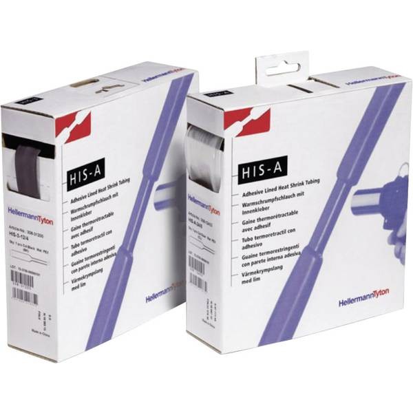 HellermannTyton 308-10600 Heat Shrinkable with Glue 6mm 2mm Shrinkage:3