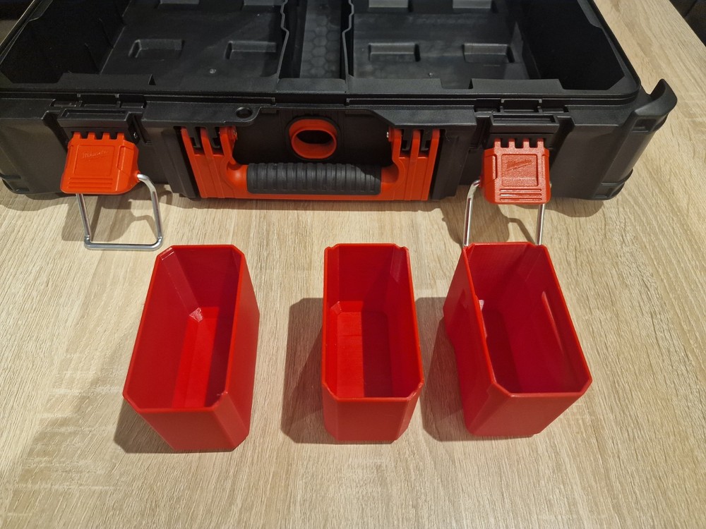 MILWAUKEE PACKOUT Compatible Deep Organiser – Middle 3-Bin Insert (Heavy-Duty)
