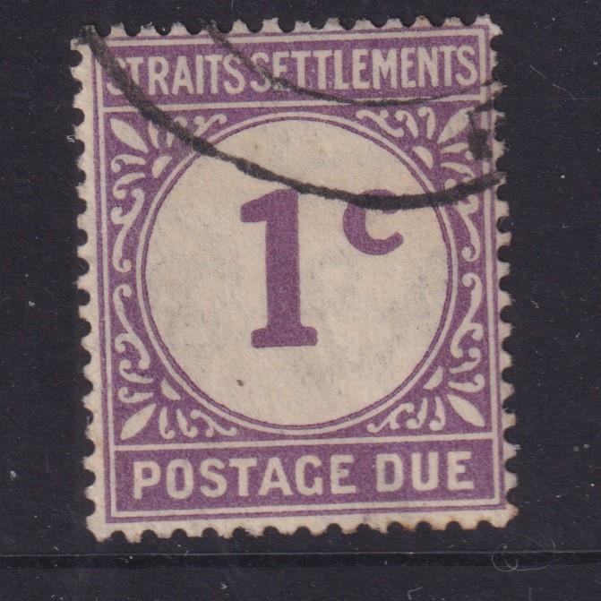 STRAITS SETTLEMENTS, POSTAGE DUE, 1924 1c. Violet, used.