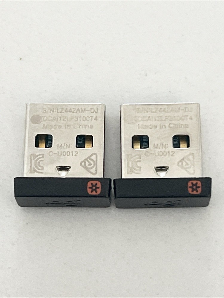 2x Logitech Unifying Receiver USB 2.4GHz Wireless Adapter Open Box