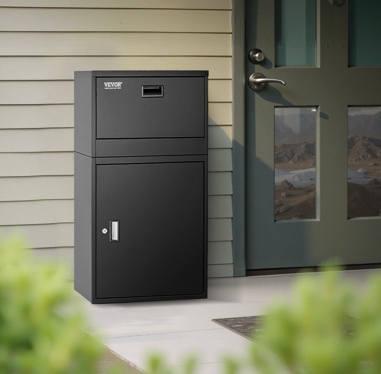 Parcel Mailbox Package Delivery Boxes for Outside 38.6 in Anti-Theft Lockable