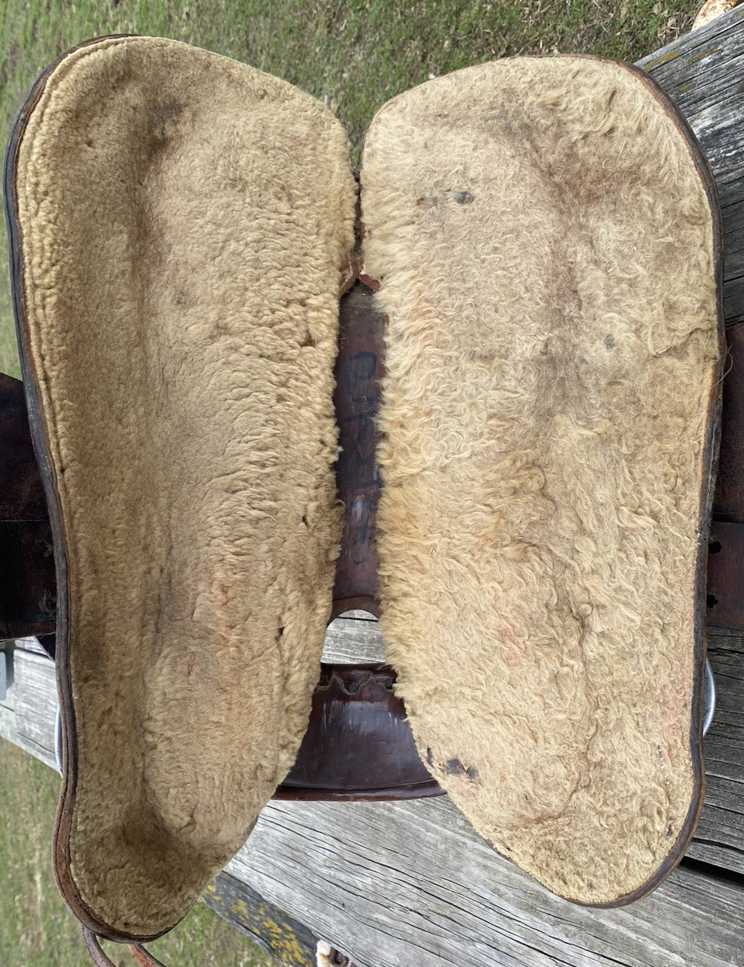 Antique/Vintage 14.5" Texas Tanning Mfg / TexTan slick seat Western saddle