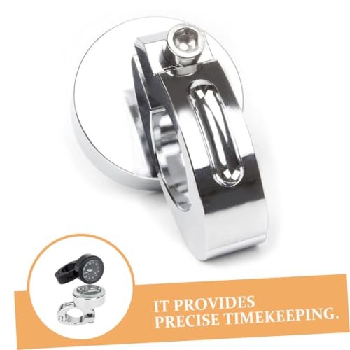 2pcs Waterproof Motorcycle Handlebar Clock, Chrome Dial Clock for 7/8" to 1"