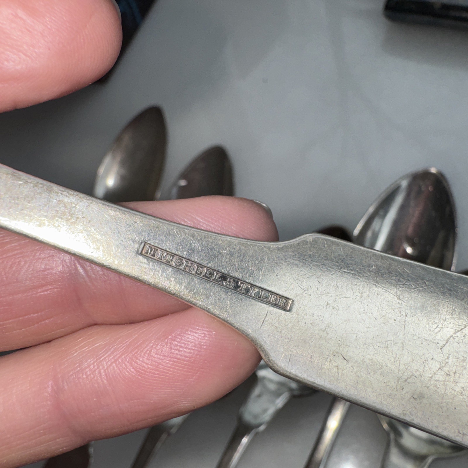 Rare Coin Silver Spoons, Serving Richmond, VA, Mitchell & Tyler Circa 1800"s