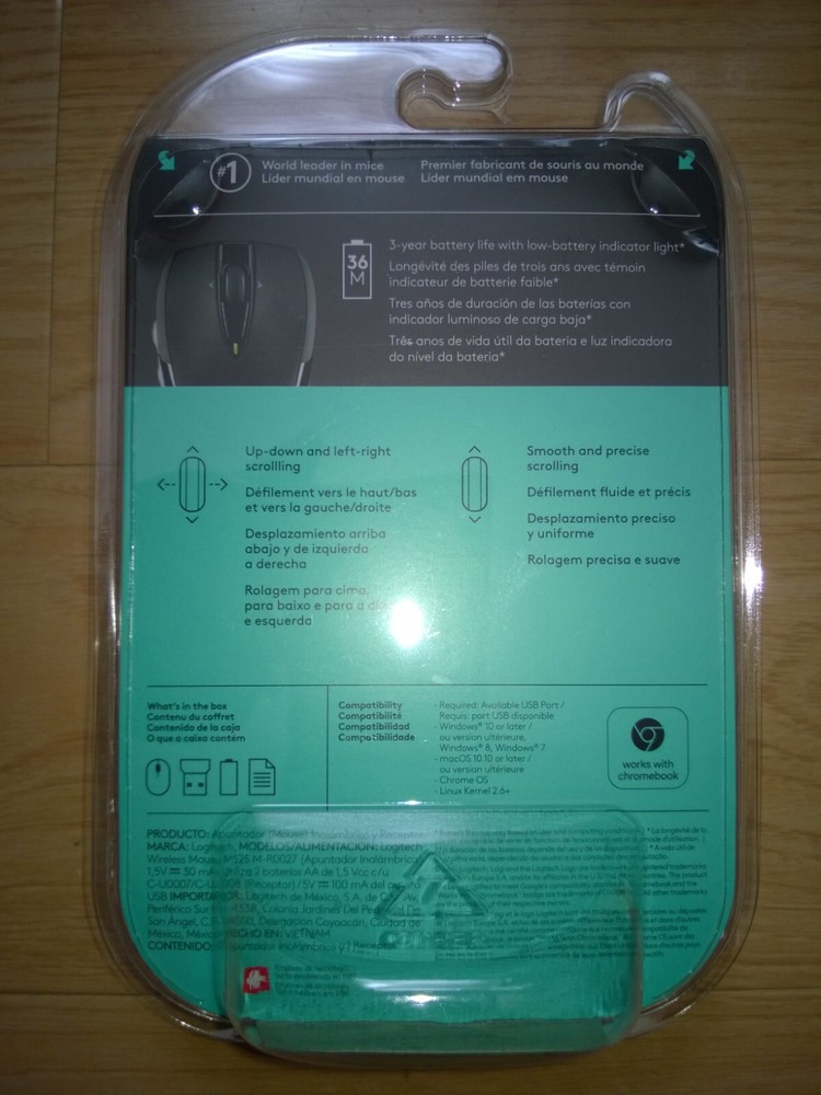 Logitech M525 Power Plus Optical Wireless Mouse Black