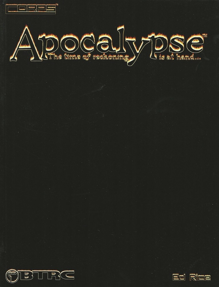 CORPS Apocalypse Shattered World Campaign Supplement Play copy *FS