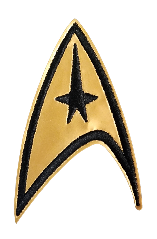 Iron On Embroidered Patch featuring Star Trek Communicator Comm Badge w/ Shine