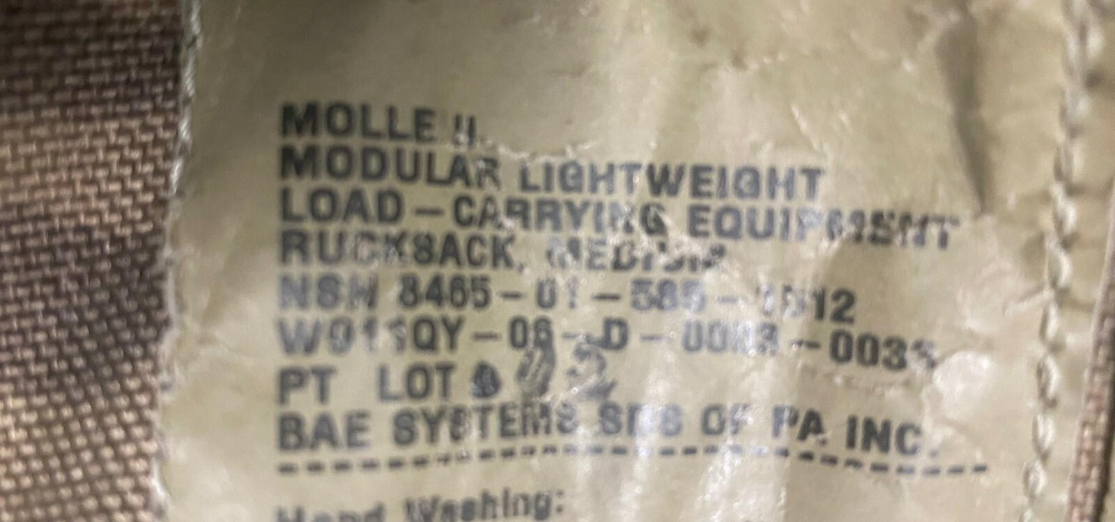USGI MOLLE II Medium Rucksack Complete Assembly OCP