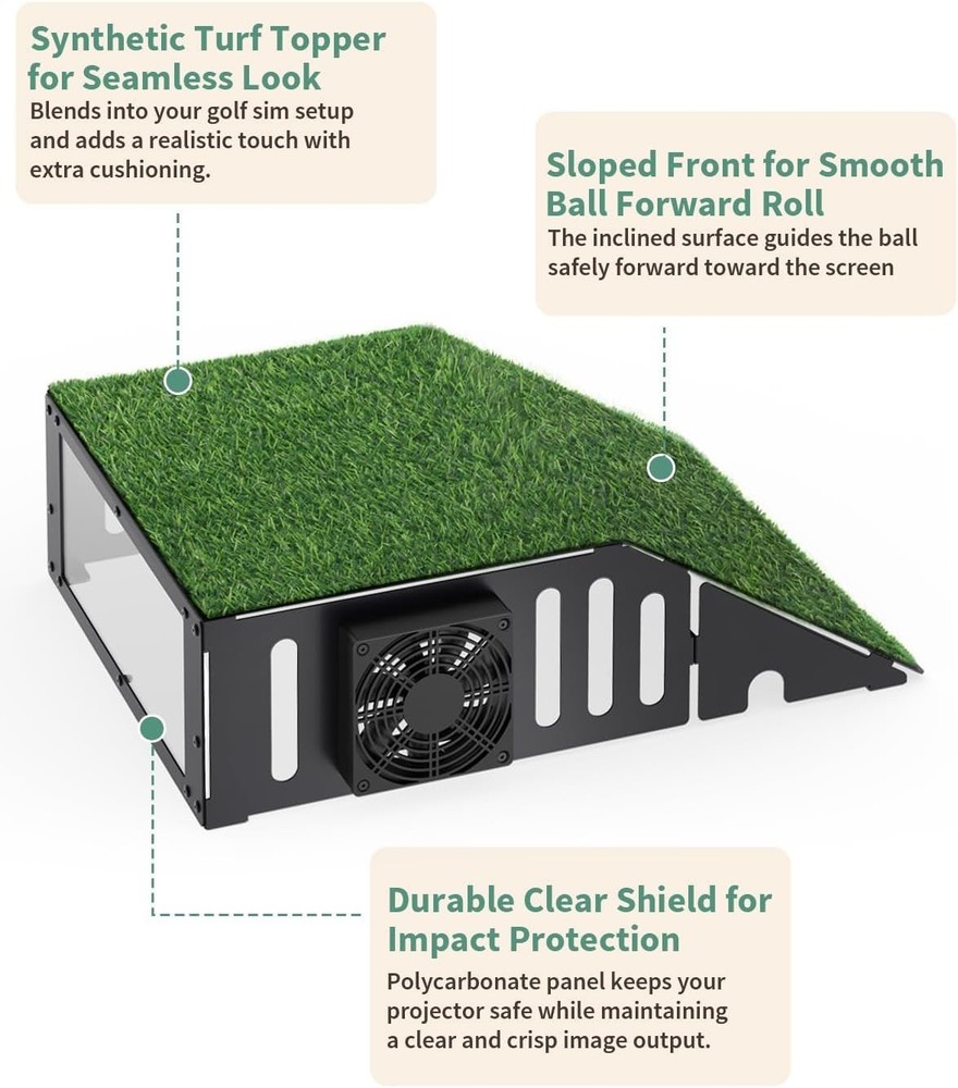Golf Simulator Projector Cover - Floor Mounted Enclosure for Projectors with ...