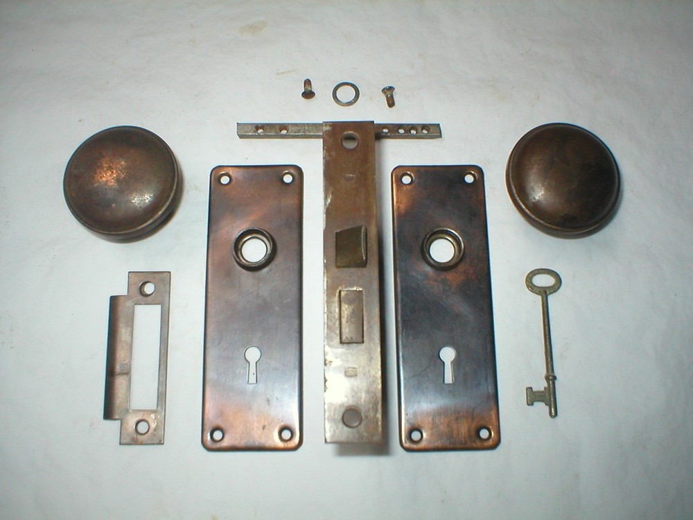 Antique Japanned Door Hardware