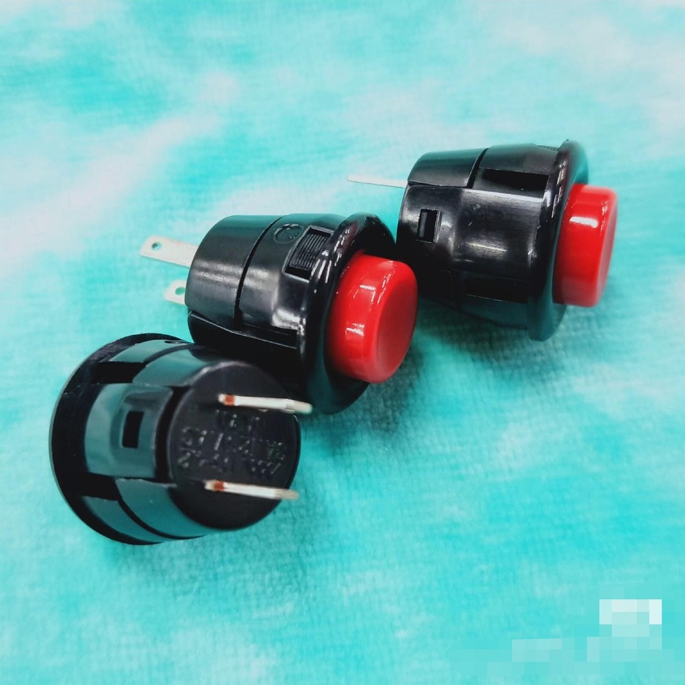 2PCS  Reset Push Button Round Switch  DS-412 3A 125VAC