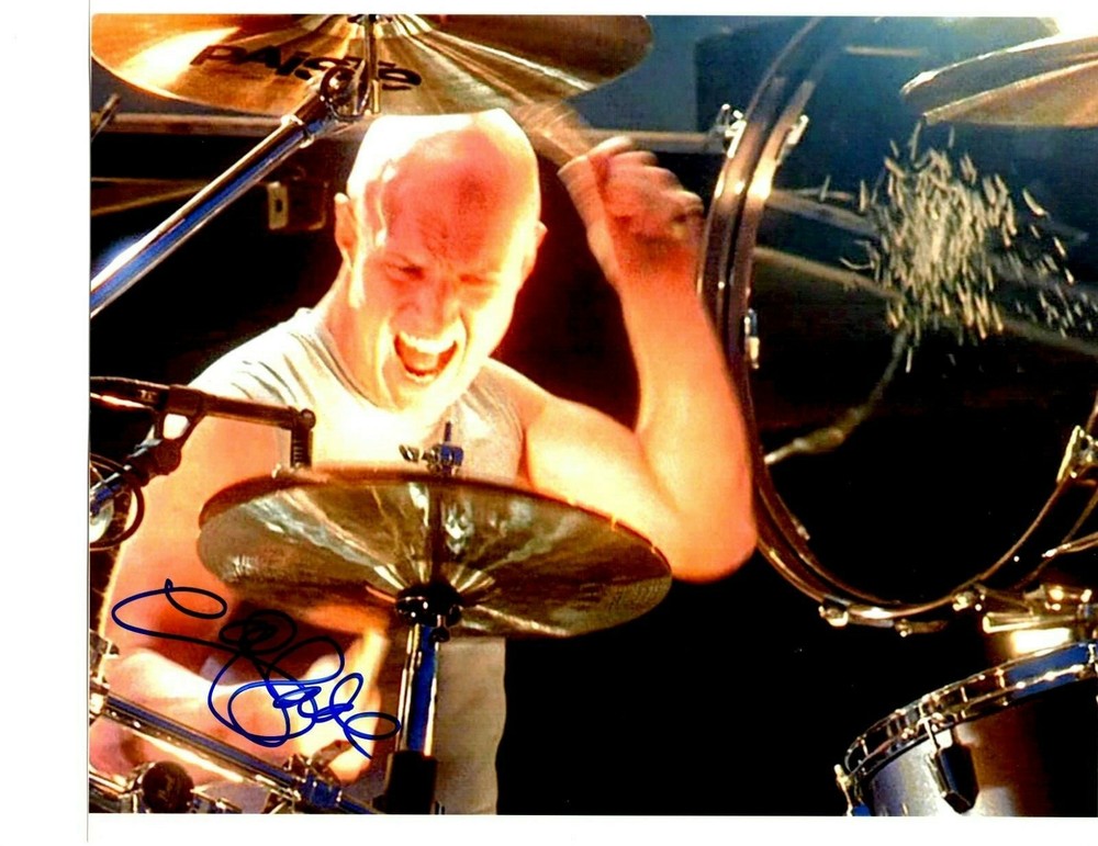 AC/DC CHRIS SLADE SIGNED PHOTO 8X10 THE FIRM MANFRED MANN WOW! PROOF! DRUM KING!