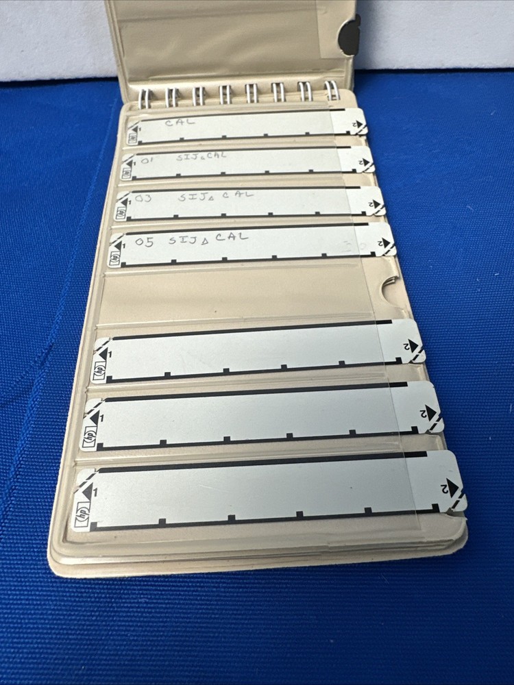 Vintage HP Hewlett-Packard Blank Program Cards Case w/ Handwritten Programs