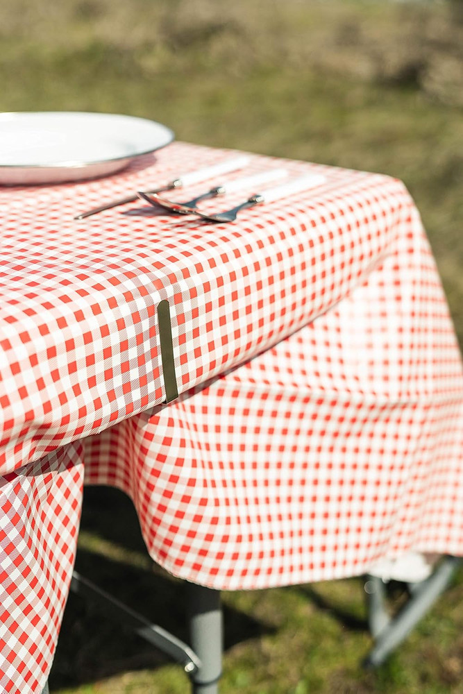 Stansport Picnic Table Cloth with Clamps Combo Pack - Rectangle - Polyurethane -