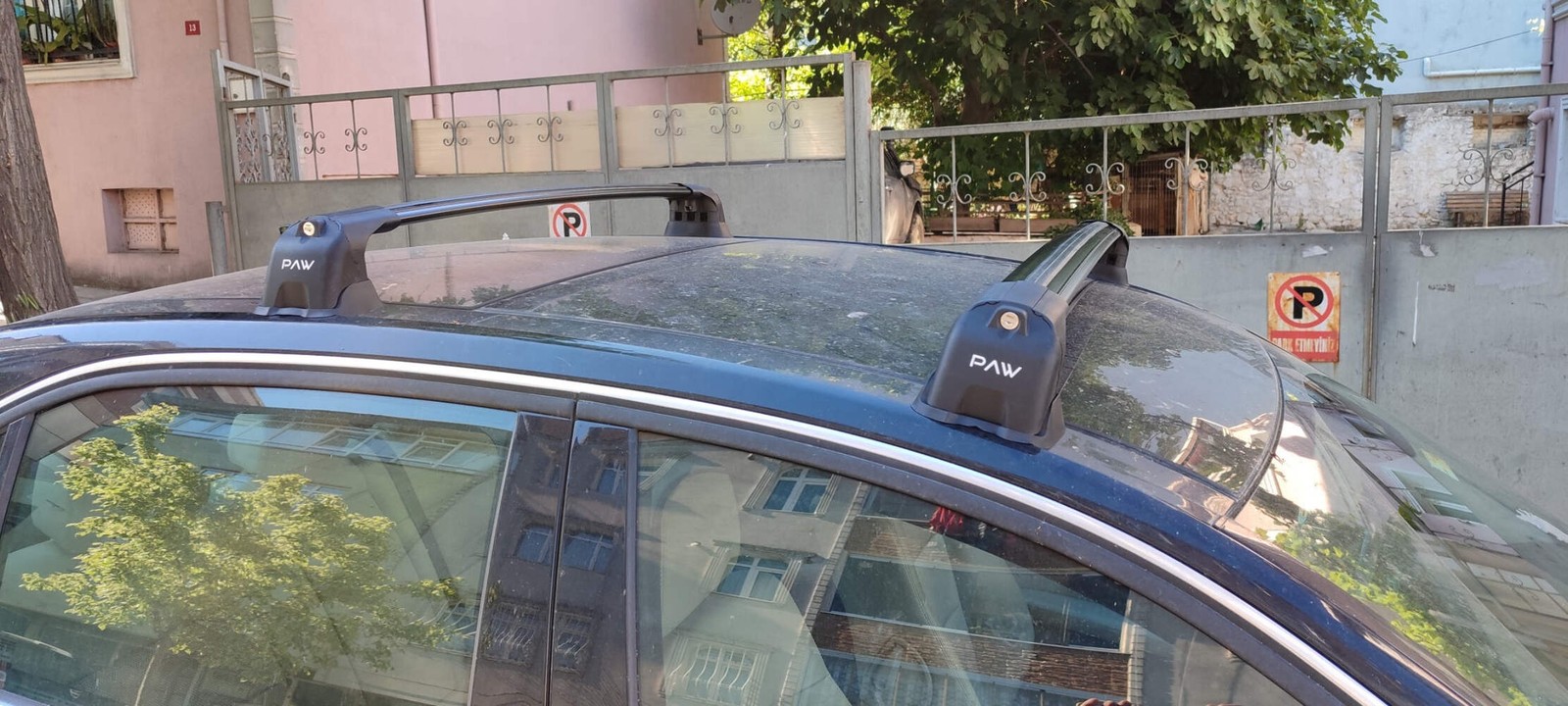 For Mercedes E Sedan W212 2013-2017 Roof Rack Cross Bars Fix Point Alu Black