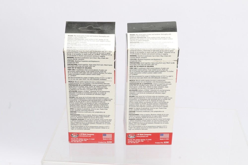 2 packs JB Weld 8280 Weld Welding Compound Professional size Cold Weld