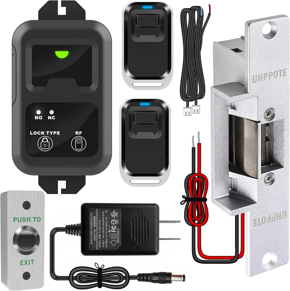 Access Control Electric Strike Door Lock Fail-Secure Kit System with Remote Cont