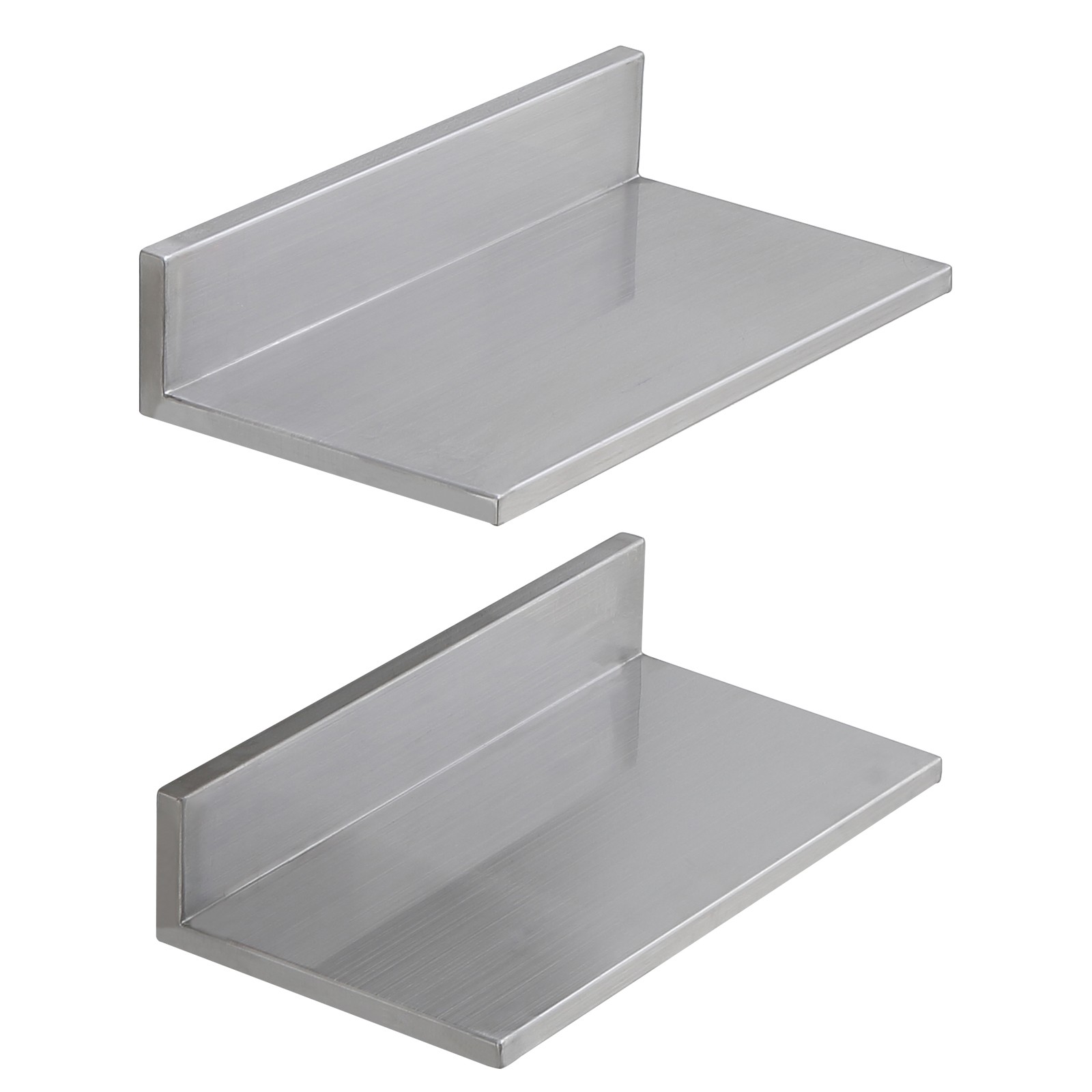 VEVOR 16" x 8.6" Stainless Steel Wall Mounted Shelf Kitchen Shelving 2 Pack