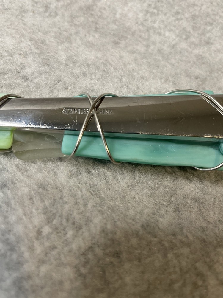 Handcrafted Stainless Sea Glass Serving Fork