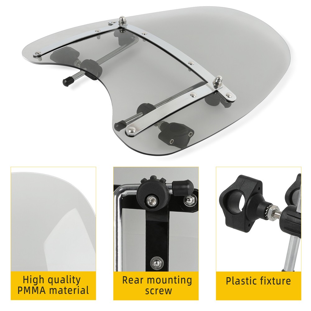 Motorcycle Smoke resistant Windscreen Windshield For Harley Davidson Cross Bones