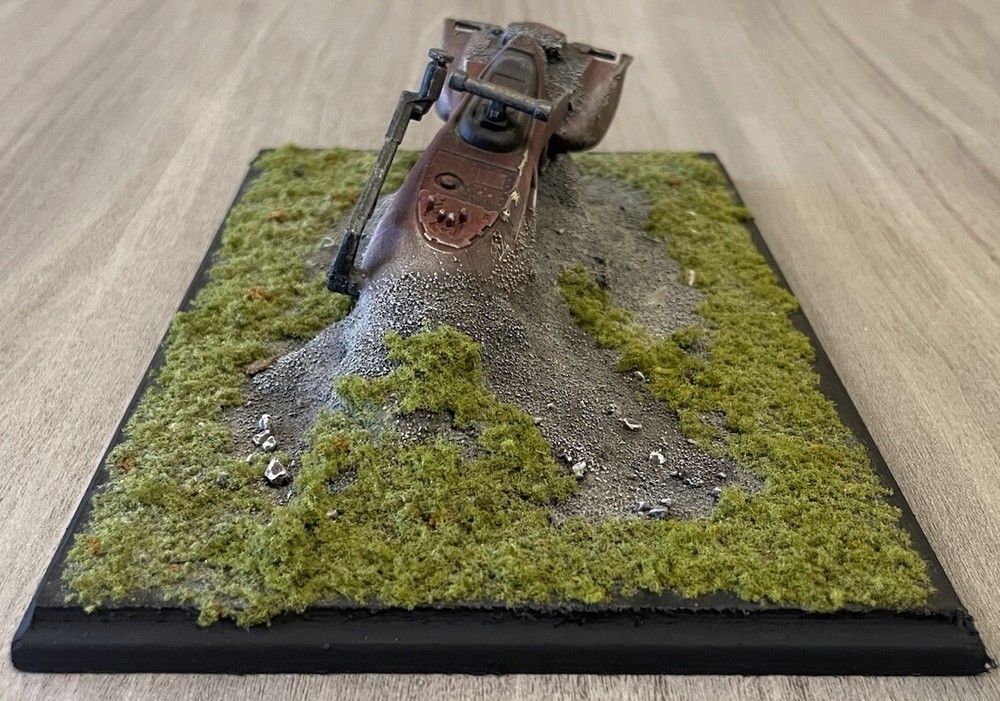 Star Wars Crashed Speeder Display Base ( 5in x 7in)