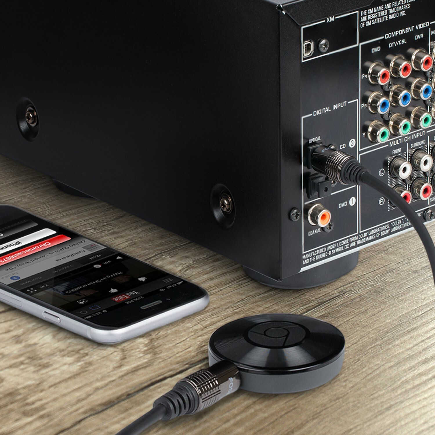 FosPower 3 6 10 FT Toslink to Mini SPDIF Fiber Optic Digital Optical Audio Cable