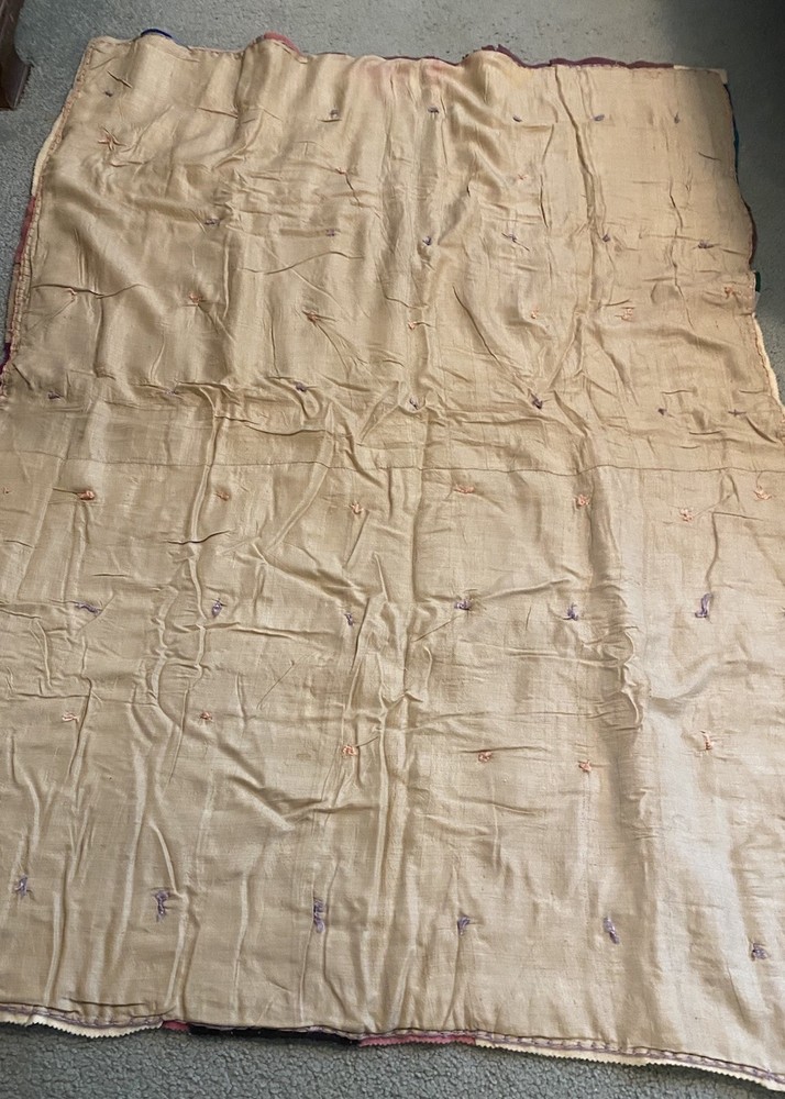 Vintage Crazy Quilt Small Felt Knotted