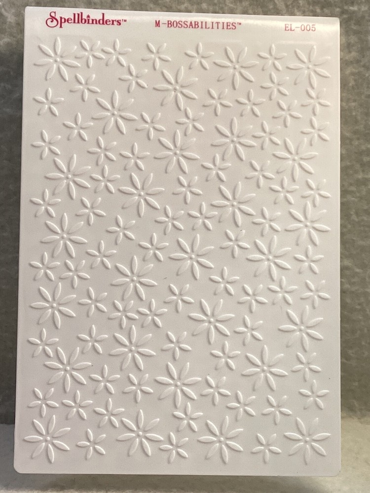 Spellbinders EL-005 3D Embossing Folder - 5”x7” - M-BOSSABILITIES - 2 Designs