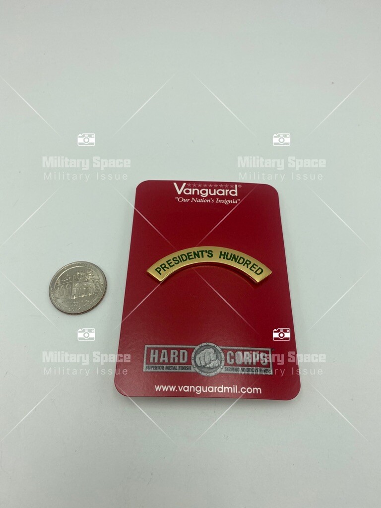 GENUINE GOLD U.S. ARMY TAB: PRESIDENT'S HUNDRED (Official Military Issue)