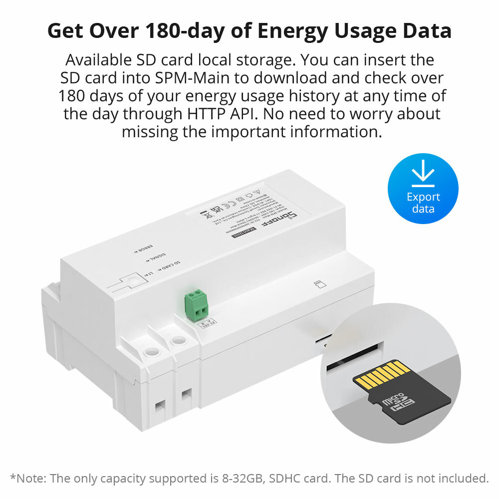 SONOFF Wifi Smart Stackable Power Consumption Metering RS-485 Relay Switch