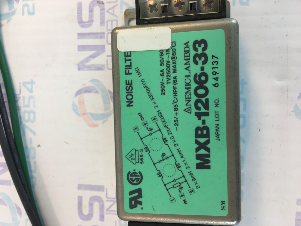 Nemic Lambda MXB-1206-33 Noise Filter 250VAC 6amp
