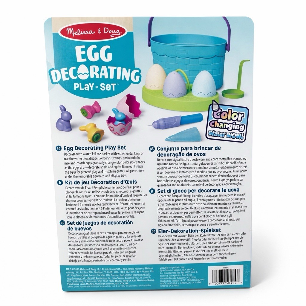 Melissa & Doug Water Wow Egg Decorating Play Set Reusable Mess-Free Coloring
