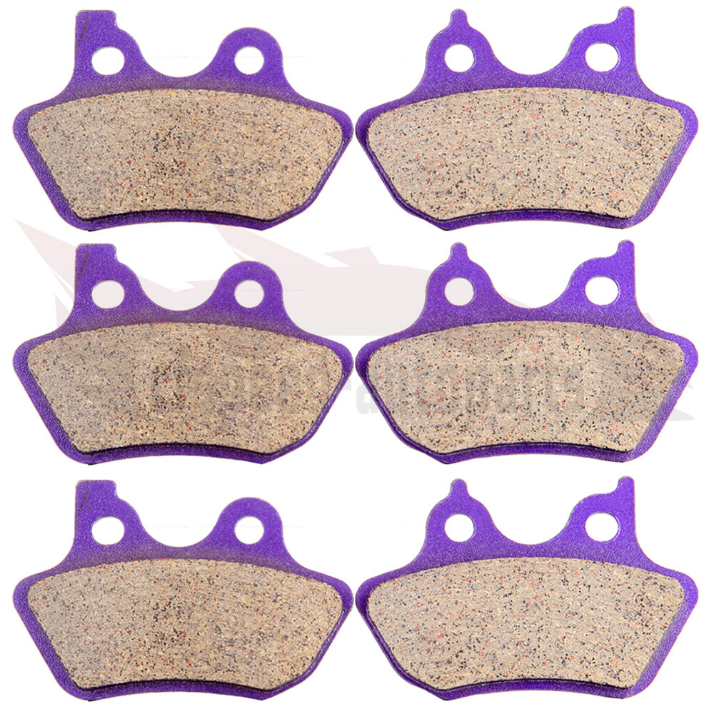 Carbon Fiber Brake Pads Kit Front & Rear PerFormance For Harley Davidson 3 Sets