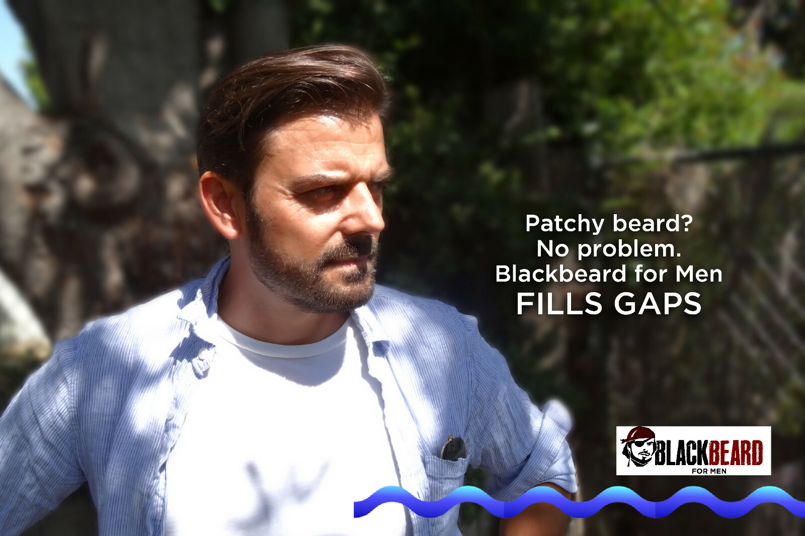 Blackbeard for Men Formula X Instant, Hypoallergenic Brush-On Beard Color, 1-pk