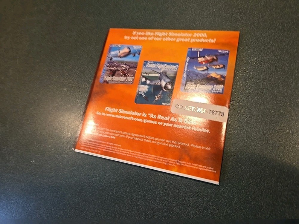 Microsoft Flight Simulator 2000 PC Computer Video Game 2 CD-ROM Disc ID#