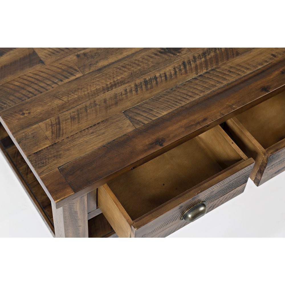 Artisan's Craft Rustic Farmhouse Distressed Solid Wood Coffee Table