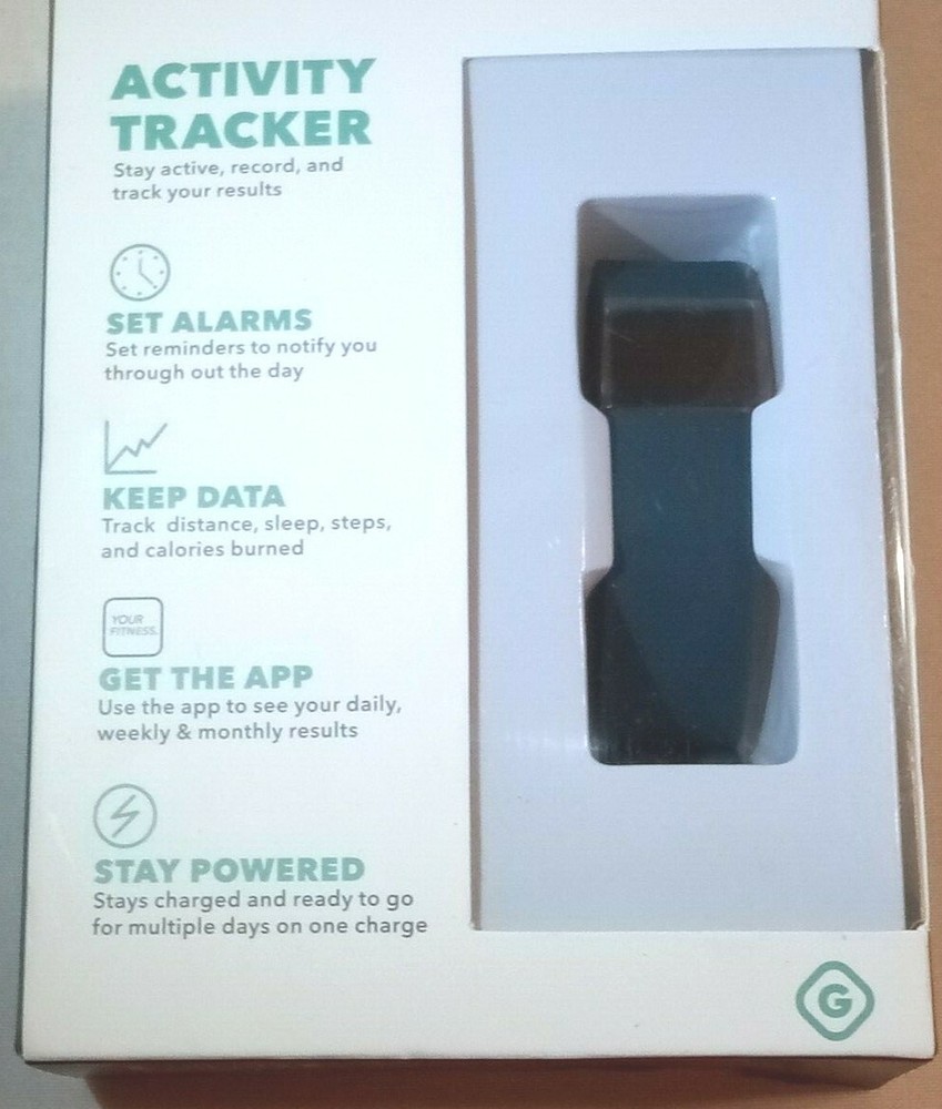 GEMS Activity Tracker, iOS Android Bluetooth Distance Calorie SleepTracker Teal