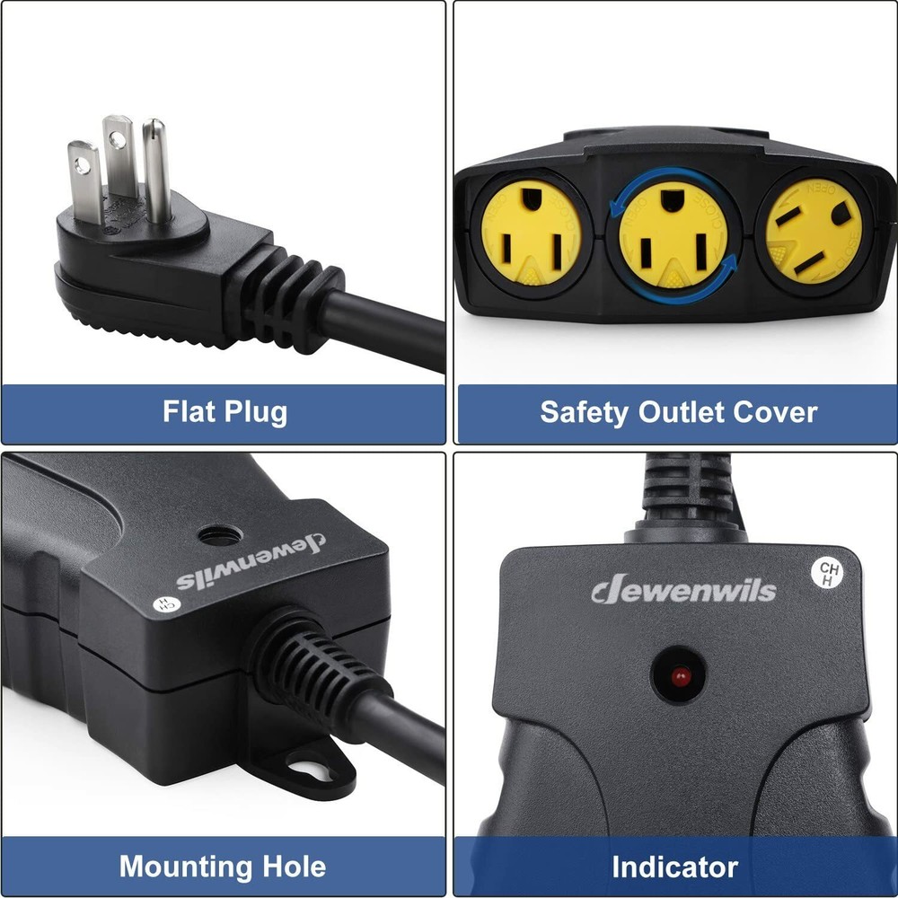 DEWENWILS Outdoor Wireless Remote Control Light Switch Outlet Plug 100 FT Range